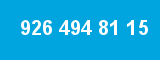 926 494 81 15 926 494 81 15